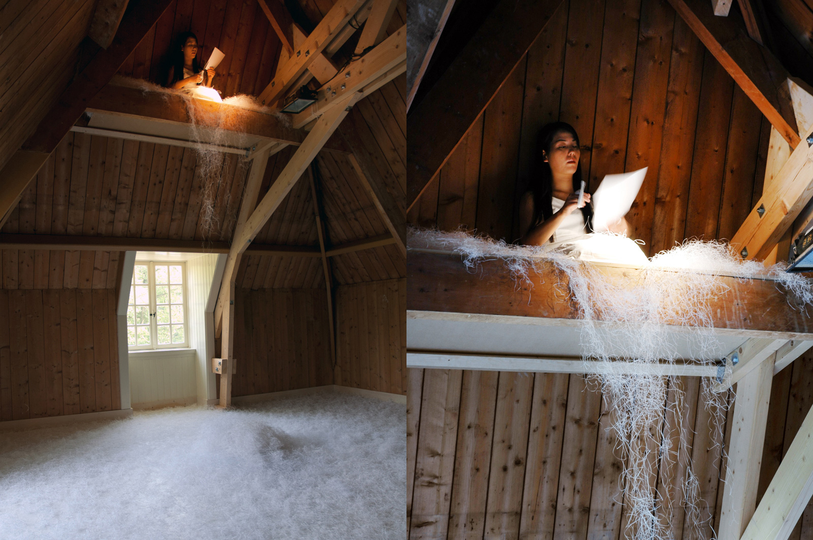 Sachiko AbeCut Papers #09, 2006live installatie